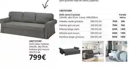 IKEA Claro - sofa cama 3 plazas oferta