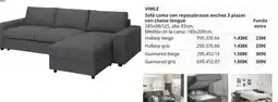 IKEA Vimle sofa cama con reposairazas anchos 3 plazas con chaise longue oferta