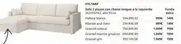 IKEA Blanco - sofa 3 plazas con chaise longue a la taquierra oferta
