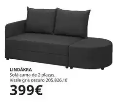 IKEA Sofá cama de 2 plazas. viss gris oscuro oferta