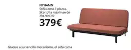 IKEA Sofá cama 3 plazas. skatchotta roja/marrón oferta