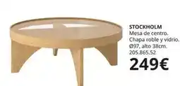 IKEA Stockholm mesa de centro. chapa roble y vidrio oferta