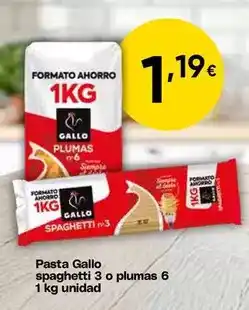 FROIZ Gallo - pasta spaghetti 3 o plumas 6 oferta