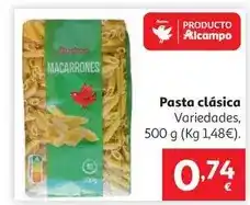 Alcampo Macarrones auchan 500 g oferta