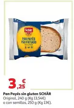 Alcampo Pan payes sin gluten schar 240 g oferta
