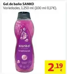 Alcampo Sanko - gel de baño tradicional nº1 1250ml oferta