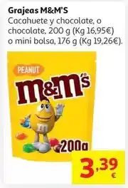 Alcampo M&m's - grajea cacahuete chocolate 200 g oferta