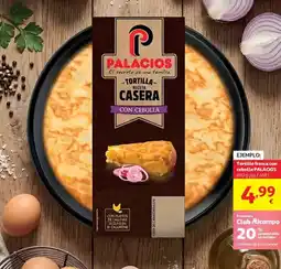Alcampo Palacios - tortilla fresca con cebolla oferta