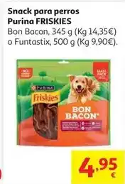Alcampo Purina - snack perro friskies bon bacon 345g oferta