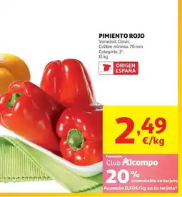 Alcampo Pimientos rojo oferta