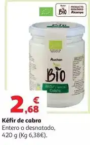 Alcampo Kefir de cabra auchan bio 420 gr oferta
