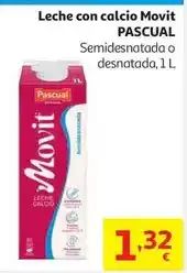 Alcampo Leche calcio semidesnatada movit pascual caja 6x1l oferta