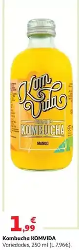 Alcampo Kombucha mango bio komvida 250 ml oferta