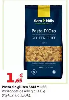 Alcampo Pasta espirales tricolor s/gluten sam mills 400g oferta