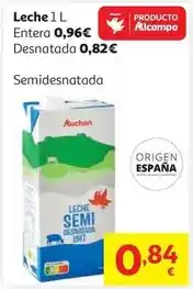 Alcampo L. entera auchan 1l oferta