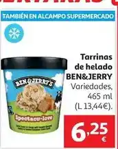 Alcampo Tarrina spetacul-love ben&jerry 465ml 392g oferta