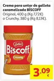 Alcampo Lotus - crema untar galleta caramelizada biscoff 400 g oferta