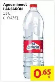 Alcampo Lanjarón - agua mineral pack 6x1,5 l oferta