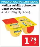 Alcampo Natillas danet vainilla danone x4 120g oferta