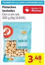 Alcampo Pistachos tostados sin sal auchan 250g oferta