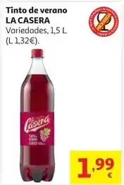 Alcampo La casera - tinto de verano pet.1,5 l oferta