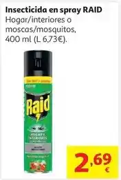 Alcampo Raid - insect. spray hogar e interiores 400ml oferta