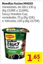 Alcampo Saucy noodles maggi teriyaki cup 75 g oferta