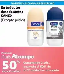 Alcampo Sanex - desodorante dermo sensitive roll on 45 ml oferta