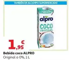 Alcampo Bebida coco 0% azucar alpro caja 8x1 l oferta