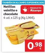 Alcampo Natillas vainilla auchan x4 125g oferta