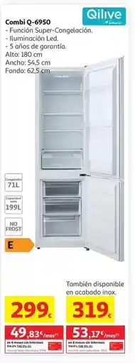 Alcampo Combi nf 180x54,5cm qilive q-6950 w/tw-6950/e/nov oferta