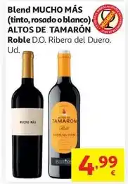 Alcampo Mucho más/altos de tamaron - vino tinto roble do ribera 75 cl oferta
