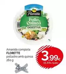 Florette - amanida completa pollastre amb quinoa