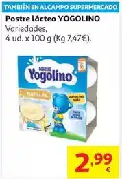Alcampo Nestlé - postre lácteo yogolino oferta