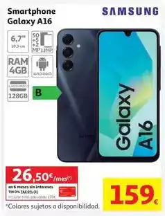 Alcampo Smartphone samsung galaxy a16 4+128gb negro oferta
