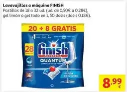 Alcampo Finish - lav.maq. quantum reg 20+8 ds 227gr oferta
