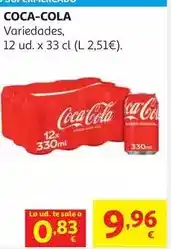 Alcampo Coca-cola - refresco lata pack 12x33 cl oferta