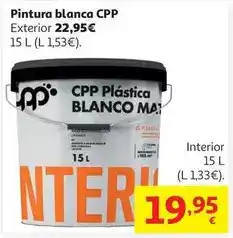 Alcampo Pintura interior blanco mate 15 l cpp oferta