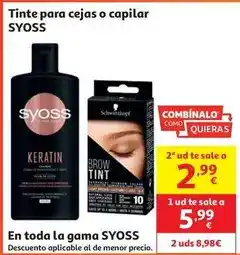 Alcampo Syoss - tinte para cejas brow tint castaño claro oferta
