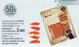 El Corte Inglés Flamingo - snack para perros filetes suaves de pollo oferta