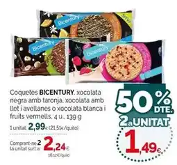 Condis Bicentury - coquetes xocolata negra amb taronja oferta