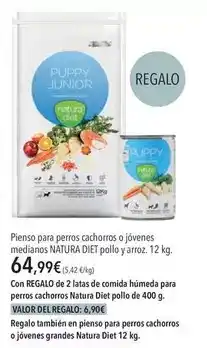 El Corte Inglés Diet nature - pienso para perros o jovenes medianos pollo y arroz oferta