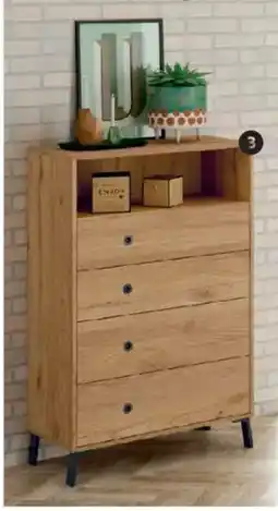 BricoCentro Cómoda 4 cajones +1 hueco + patas oferta