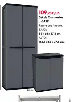 BricoCentro Set de 2 armarios j-base oferta