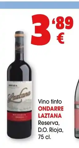 TOP Cash & Carry ONDARRE LAZTANA Vino tinto Reserva, D.O. Rioja oferta