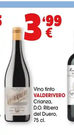 TOP Cash & Carry VALDERIVERO Vino tinto Crianza D.O. Ribera del Duero oferta