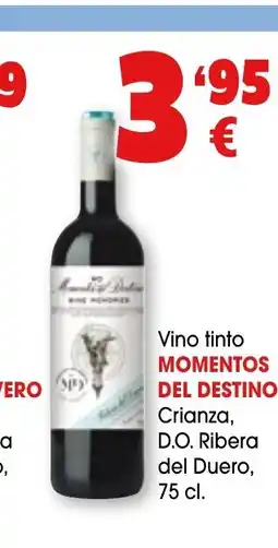 TOP Cash & Carry MOMENTOS DEL DESTINO Vino tinto Crianza, D.O. Ribera del Duero oferta