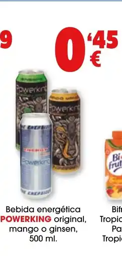 TOP Cash & Carry POWERKING Bebida energética original, mango o ginsen oferta