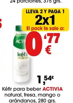 TOP Cash & Carry ACTIVIA Kéfir para beber natural, fresa, mango o arándanos oferta