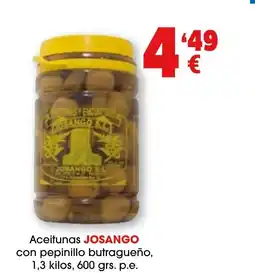 TOP Cash & Carry JOSANGO Aceitunas con pepinillo butragueño oferta